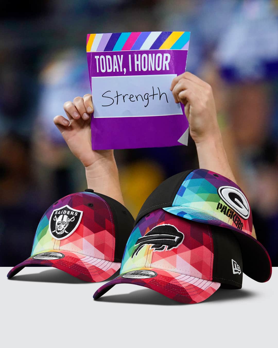 ニューエラ・キャップのインスタグラム：「Help the fight against cancer with the NFL Crucial Catch Collection, available now in select styles at neweracap.com.」