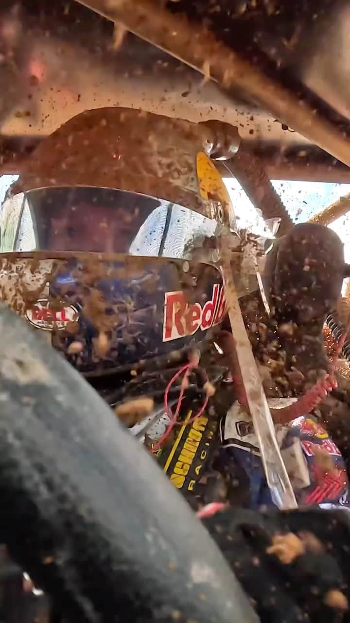 レッドブルのインスタグラム：「mud, wipe, drive, repeat 🫣  🚗: @andrewcarlson15  #redbull #givesyouwiiings #driving #rallycar #motorsports」