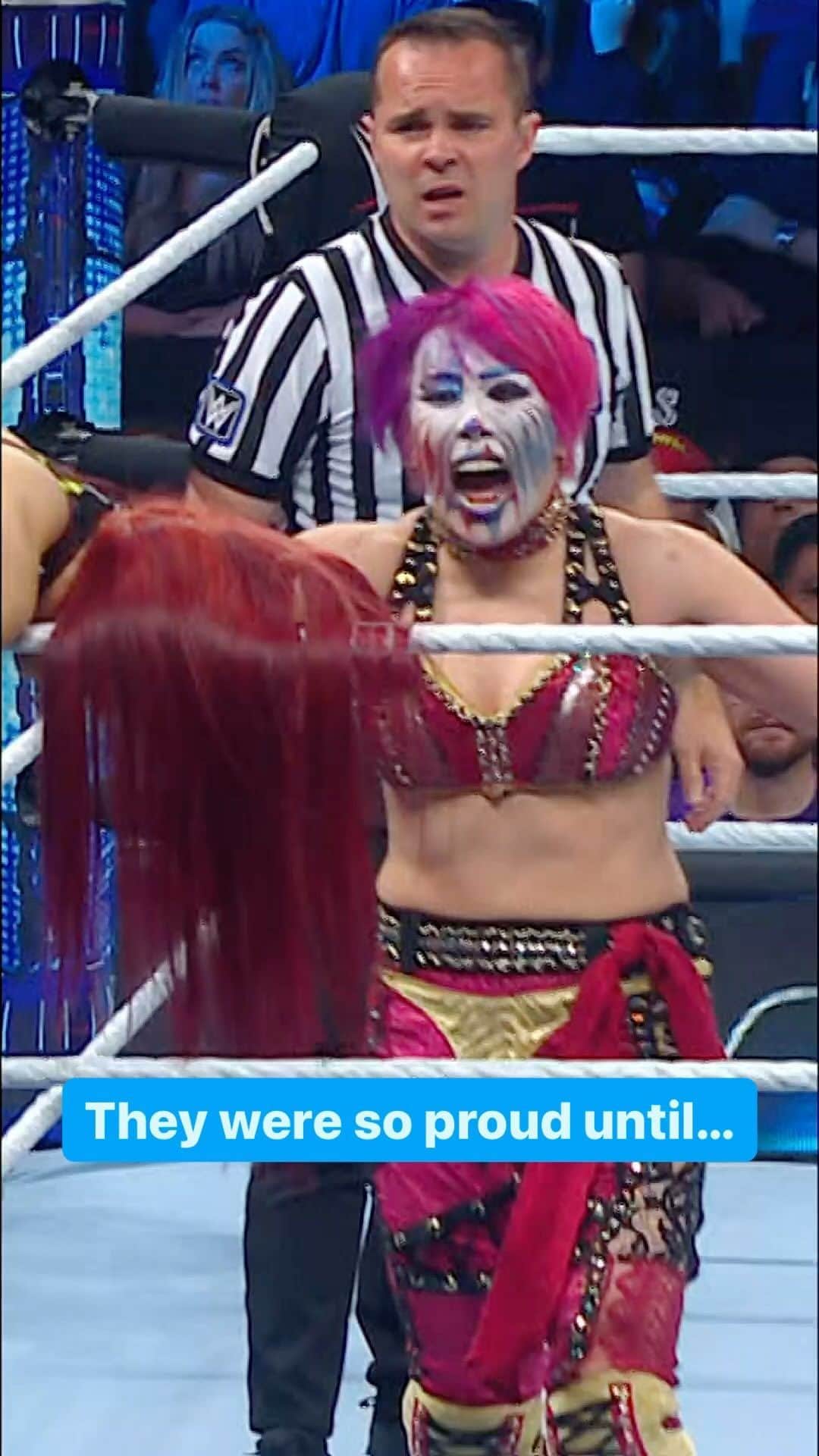 WWEのインスタグラム：「@wwe_asuka isn’t here for the disrespect 😤」