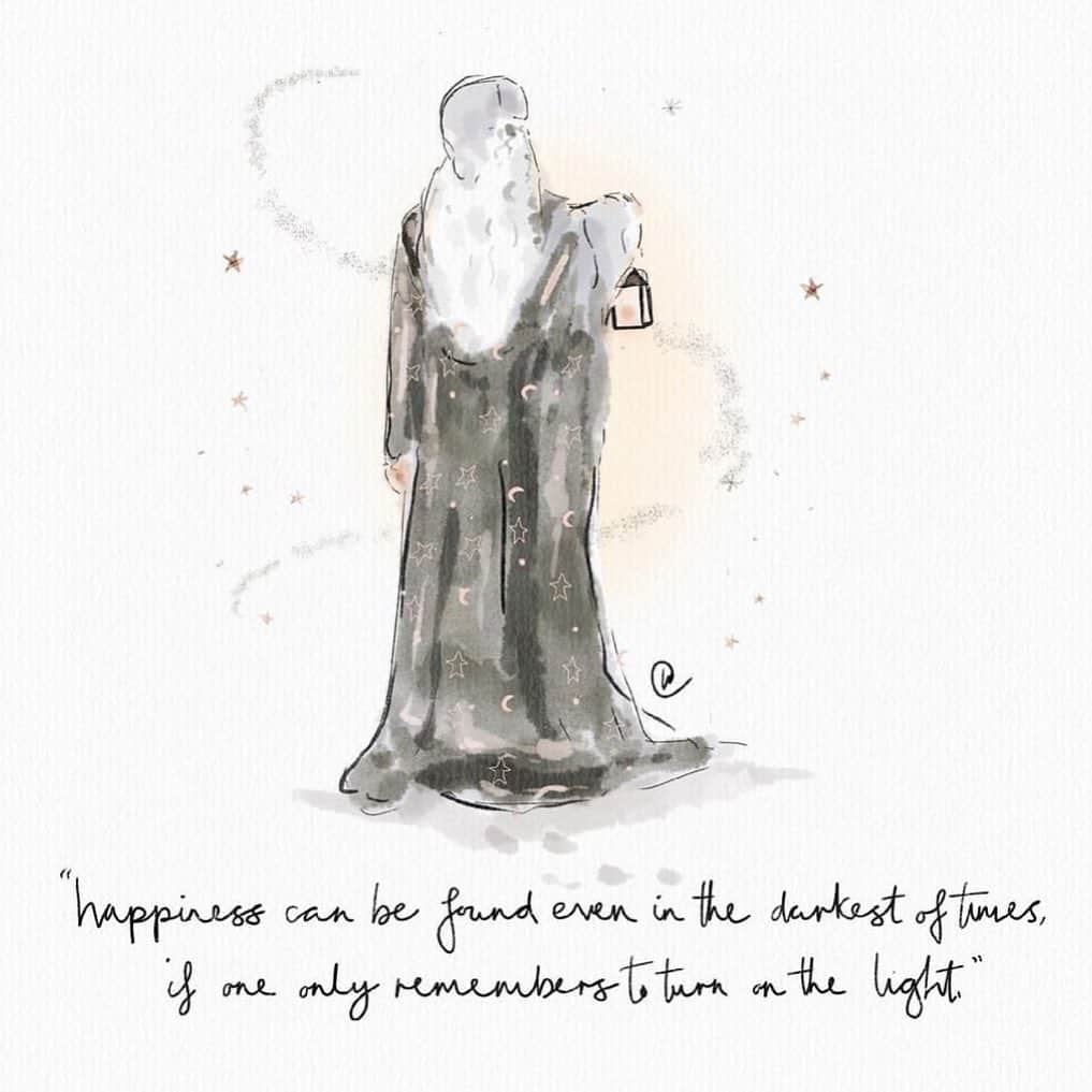 のインスタグラム：「You think the dead we have loved ever truly leave us? You think that we don’t recall them more clearly than ever in times of great trouble?  Albus Dumbledore... The Greatest Wizard who ever lived 🥹✨  As a huge Harry Potter fan, today's news of Sir Michael Gambon's passing has come as a huge shock and left me feeling incredibly sad. I'm sure he was dumbledore to a lot of people, Eddie Temple to others and to some he was King George. But first and foremost, he was a husband and a father and my thoughts go to his family at this super difficult time... 🥹♥️  RIP Albus, you're with Hagrid and Snape now 🥺✨  Beautiful illustration credit to @lucyclaireillustration ♥️」