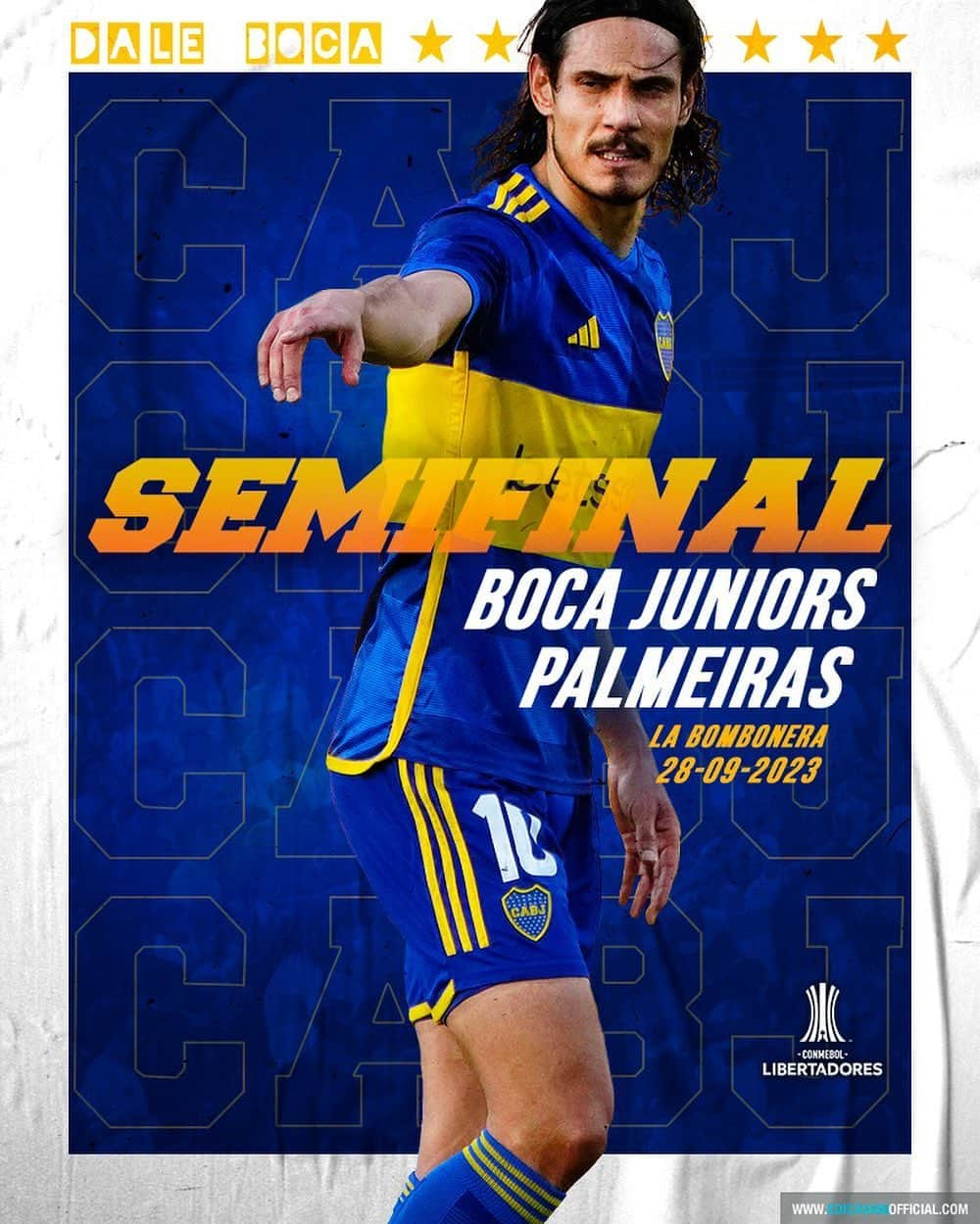 エディンソン・カバーニのインスタグラム：「#DaleBoca 🔵🟡🔵 #Libertadores」