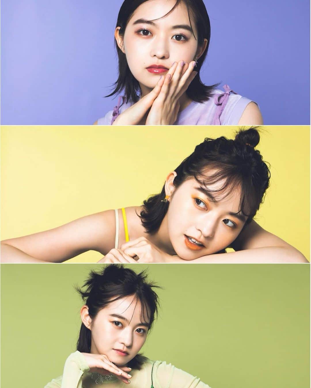 谷口翠彩のインスタグラム：「hair / makeup💄 @marikaito_official 💄💆🏻‍♀️  @kanro_pure_photo 💜💛💚 @multimedia_tkj 📕📚 ph： @yujiinagaki_photo   . . .  =================================== 「ピュレグミ　きゅんとくきらめく ラメ＆グリッターコスメパレットBOOK」 本体2690円+10％税（税込価格2959円） サイズ（約）：タテ9×ヨコ9cm 2023年９月2８日（木）より全国書店にて発売開始 ※発売日は数日前後する可能性がございます Amazon他ネット書店にて大好評予約受付中 ===================================  #ピュレグミ#pureグミ#ぐみ#ラメコスメ#コスメ」