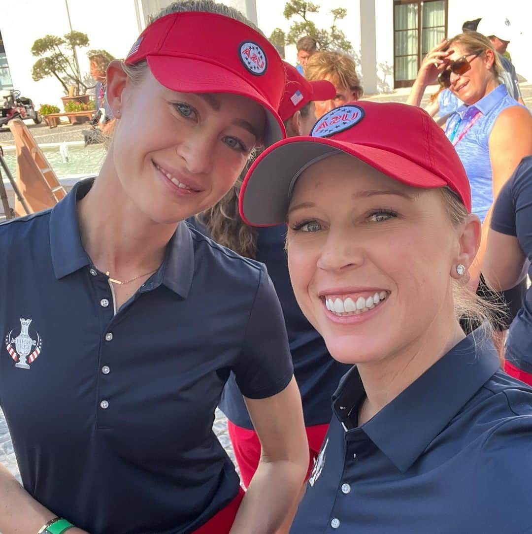 モーガン・プレッセルさんのインスタグラム写真 - (モーガン・プレッセルInstagram)「Outfits on point! Loved our @dunninggolf gear for the Solheim Cup! Thanks Dunning for making us look sharp and feel our best while repping the ❤️🤍💙! Check the collection - link in bio! Use “USA20” for a discount! 🇺🇸」9月29日 0時22分 - mpressel