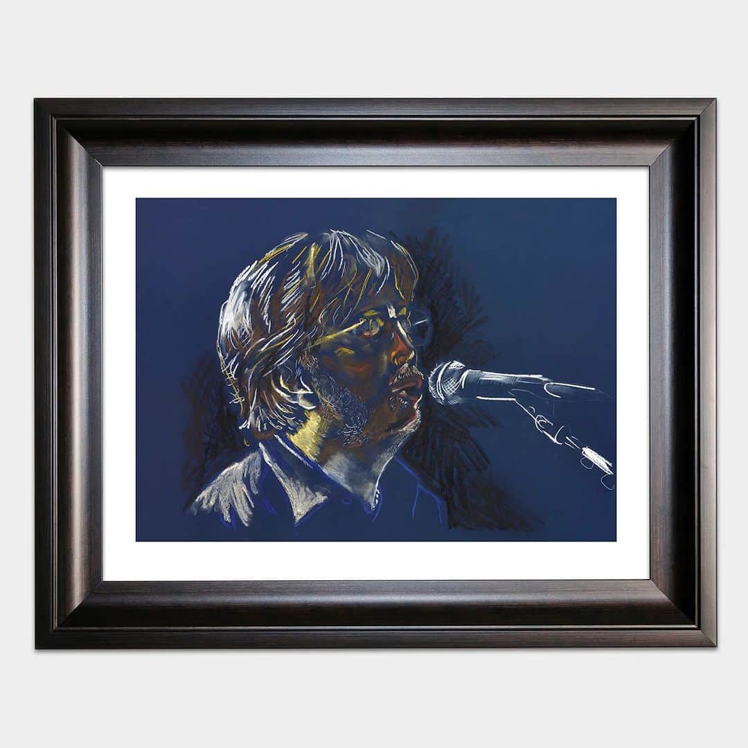 ロン・ウッドのインスタグラム：「🎨❤🎸🎸Check out Ronnie's brand new online art store! View hundreds of Ronnie's beautiful artworks, including these two prints of his dear friends @ericclapton and @jeffbeckofficial. Tap the link in the bio to explore the store!」