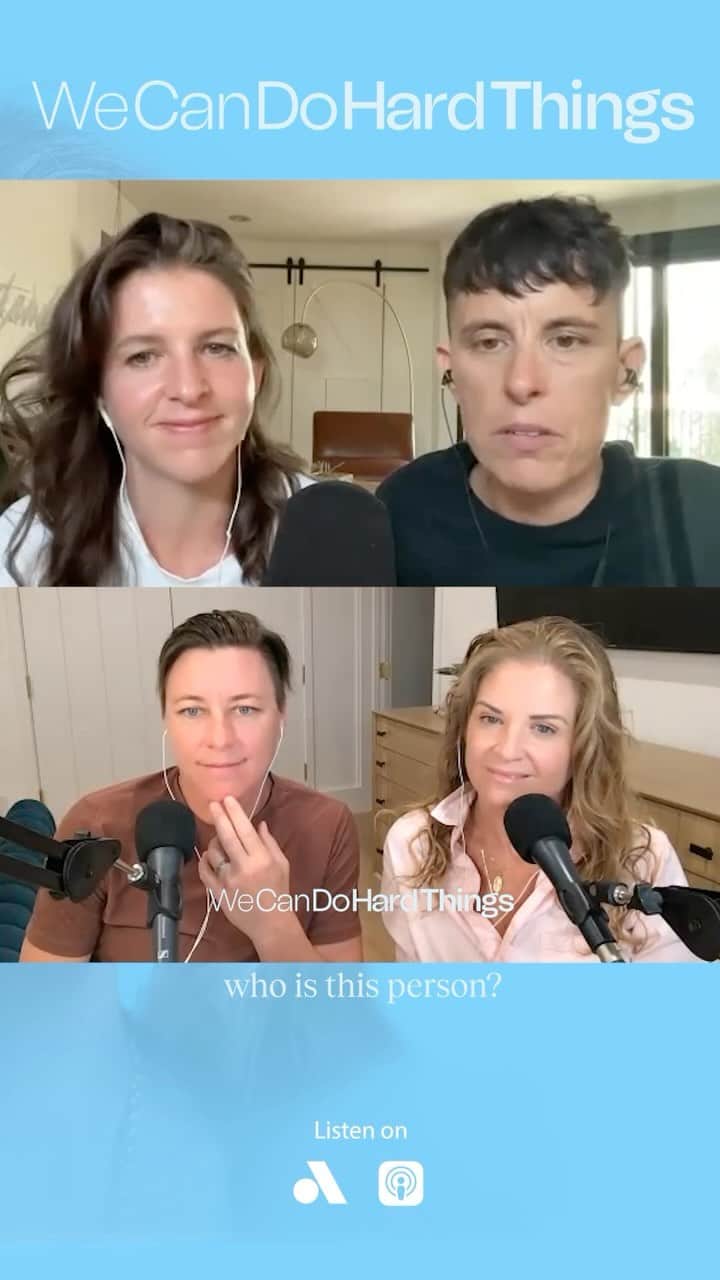 アビー・ワンバックのインスタグラム：「you better listen to this double date with our new friends @andreagibson * and @meganfalley ** because the news they reveal will shake you. I am still shaking.  You will laugh, you will cry, you will not believe your sweet little ears. buckle up.  *poet laureate of colorado **first lady of colorado and poet laureate of my heart  Link in bio for Ep 245. An Unforgettable Double Date with Andrea Gibson & Megan Falley」