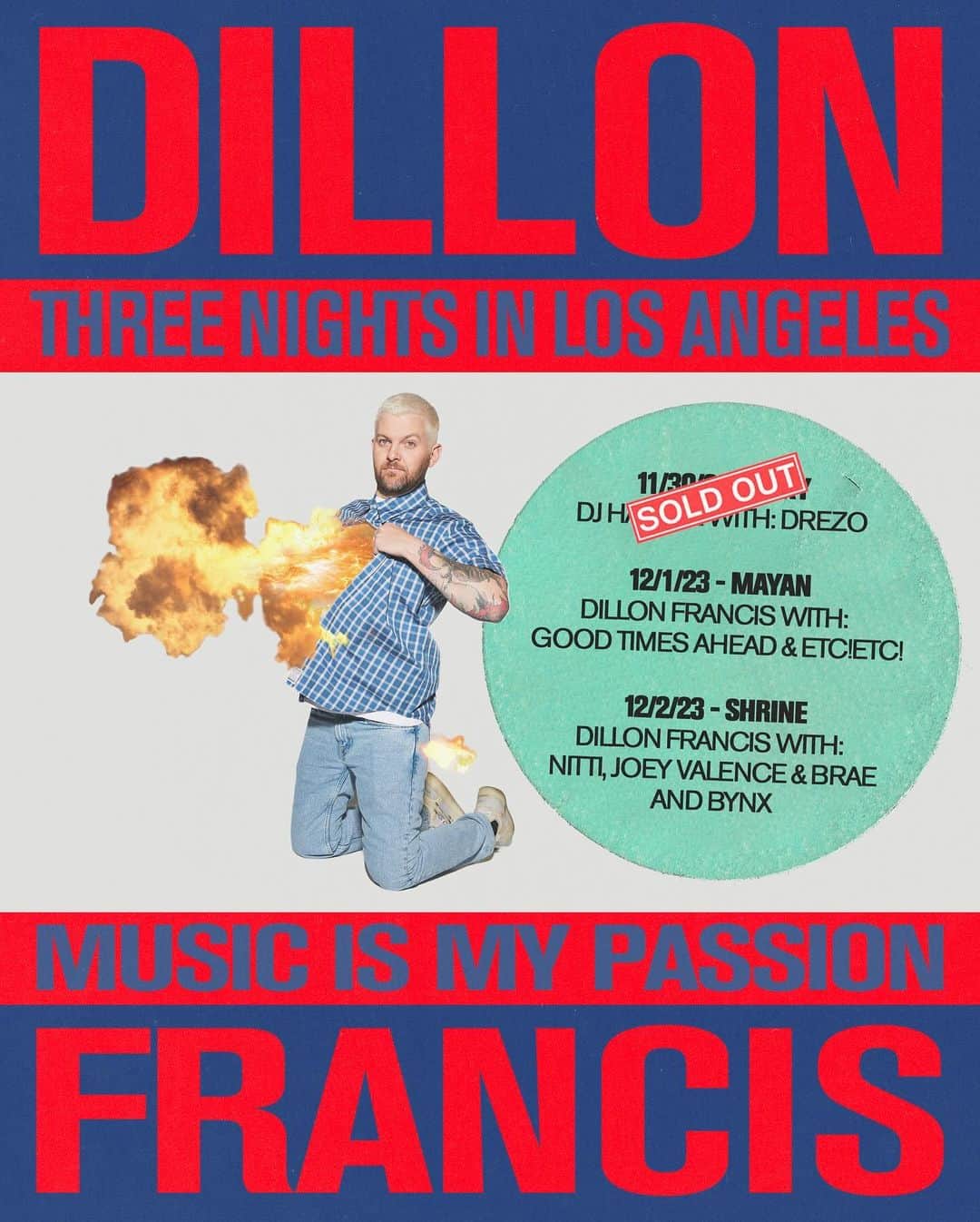 ディロン・フランシスのインスタグラム：「see i do have friends and they're playing the music is my passion la shows... come party and say you're proud of me but mainly the second one 🥹」