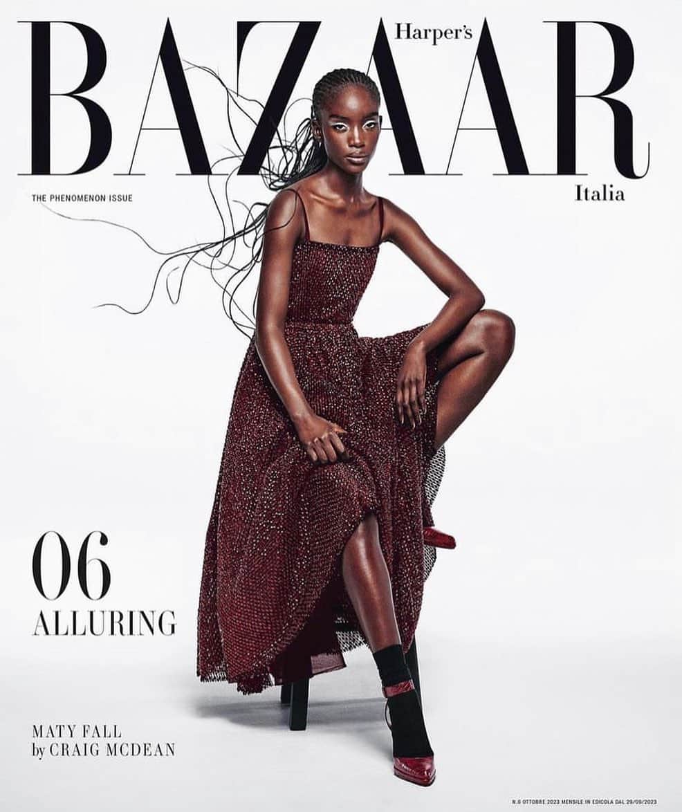 IMG Modelsのインスタグラム：「The Marvelous Ms. Maty. 💫 #MatyFall covers the new #BazaarItalia. 📷 #CraigMcDean 👗 #KatieShillingford ✂️ @shioritakahashi 💄 #HiromiUeda #IMGmodels」