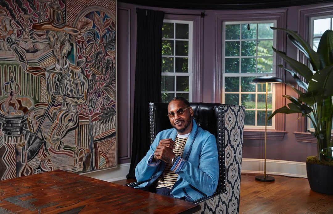 カーメロ・アンソニーのインスタグラム：「My sanctuary – where mind and spirit unite. Thank you @archdigest for letting me showcase my creativity and self-expression through my home. #STAYME7O   🔗 in bio」