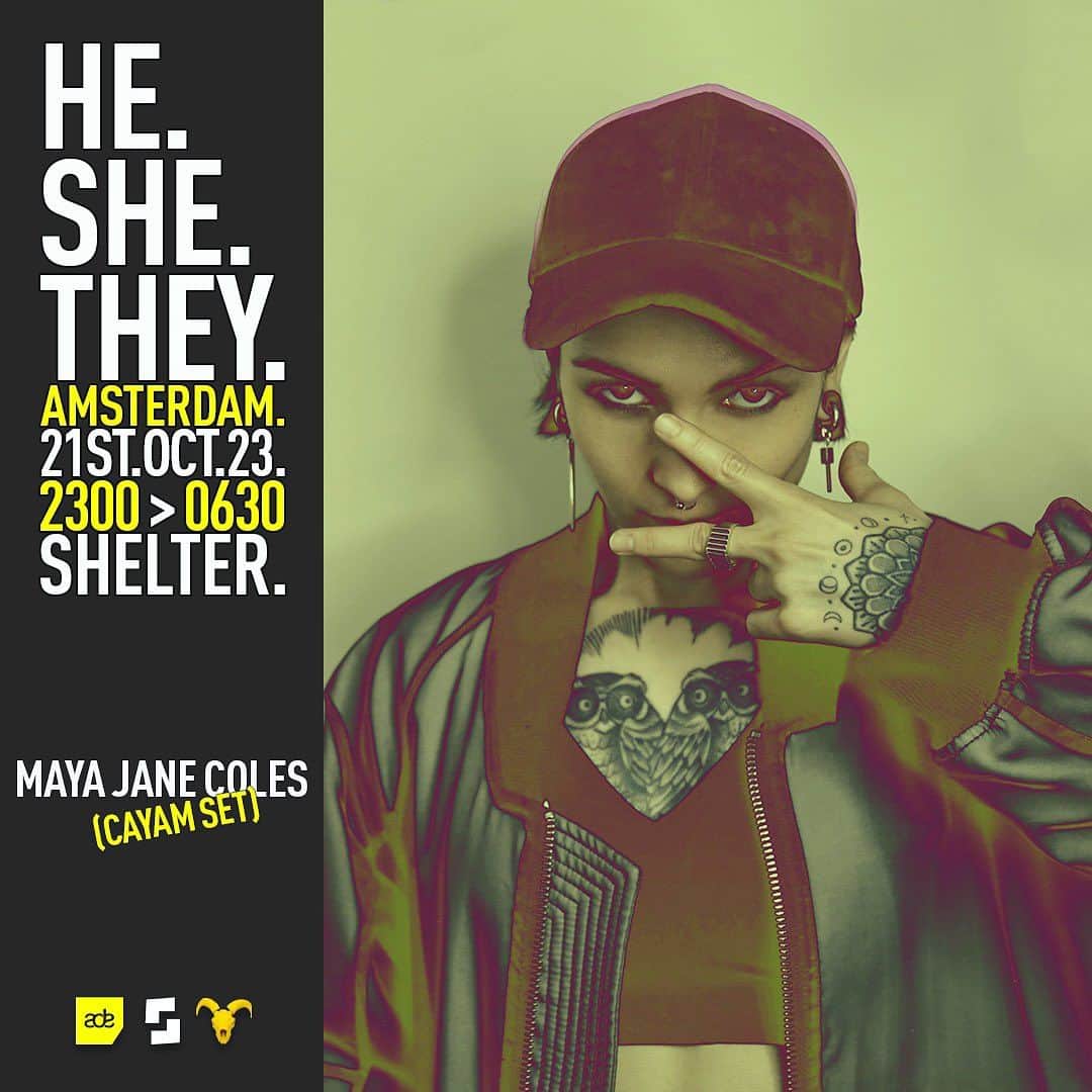 マヤ・ジェーン・コールスさんのインスタグラム写真 - (マヤ・ジェーン・コールスInstagram)「Who’s gonna be at ADE? I’ll be playing a techno set under my CAYAM alias on 21st October at @shelteramsterdam for @he.she.they 🖤 hope to see some familiar faces 😻」9月29日 2時53分 - mayajanecolesofficial
