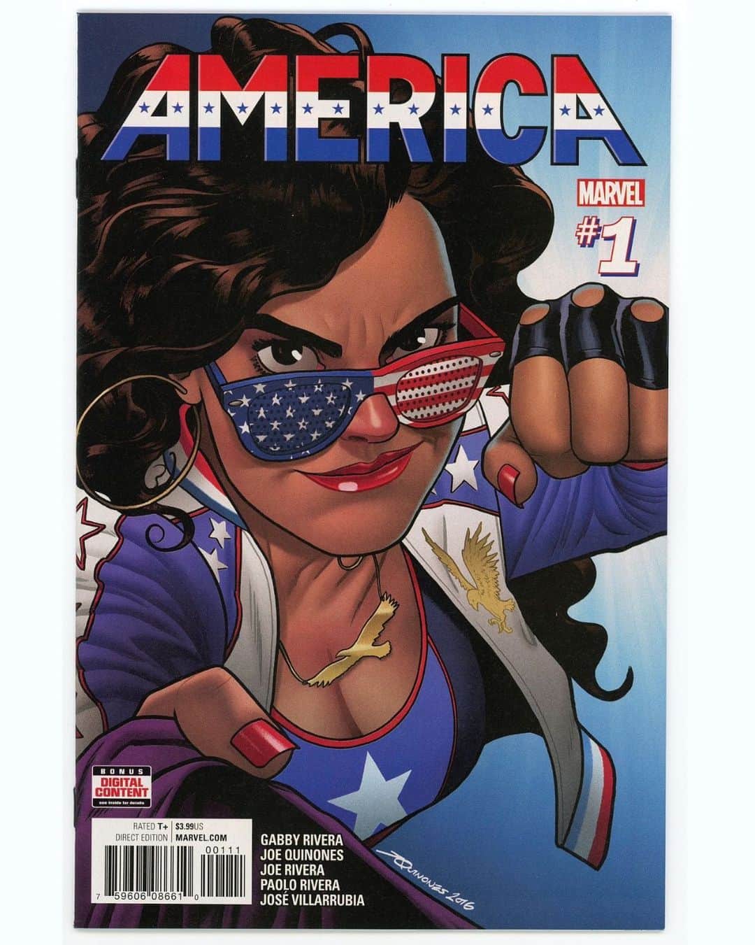 スミソニアン博物館のインスタグラム：「As a teen superhero, America Chavez, also known as Ms. America, both starts college at the fictional Sotomayor University and defeats an interdimensional monster in this 2017 comic, now in the collection of our @amhistorymuseum.    Novelist Gabby Rivera poured her own experiences growing up as a queer Puerto Rican in the Bronx into the 2017 comic. She described Chavez this way in a TED Talk: “She's tough, Latina, and she's so strong that she can punch portals into other dimensions.” Growing up without her mother from a young age, Chavez has to fend for herself. But Rivera wanted to give Chavez "permission to be soft," to embrace self-healing and find strength in her ancestry.   Chavez, Marvel’s first Latina LGBTQ+ superhero with her own series, made her live-action film debut in "Doctor Strange in the Multiverse of Madness," (2022) where she dodges demons and attempts to evade the Scarlet Witch.   Chavez is the second character Marvel to be known as “Ms. America.” The first one appeared in 1943 and fought America’s enemies during World War II.   Celebrate #HispanicHeritageMonth by following our @USLatinoMuseum.」