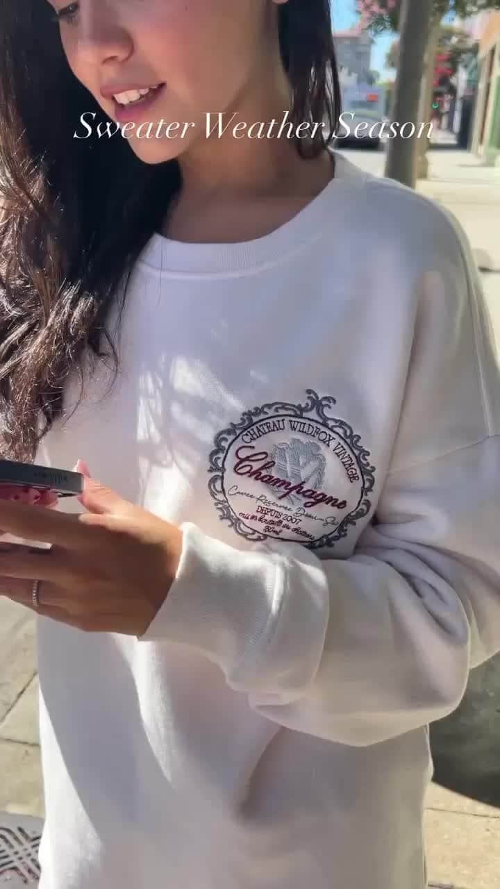 のインスタグラム：「Sweater Weather Season 🤍⁠ ⁠ #wildfoxcouture」