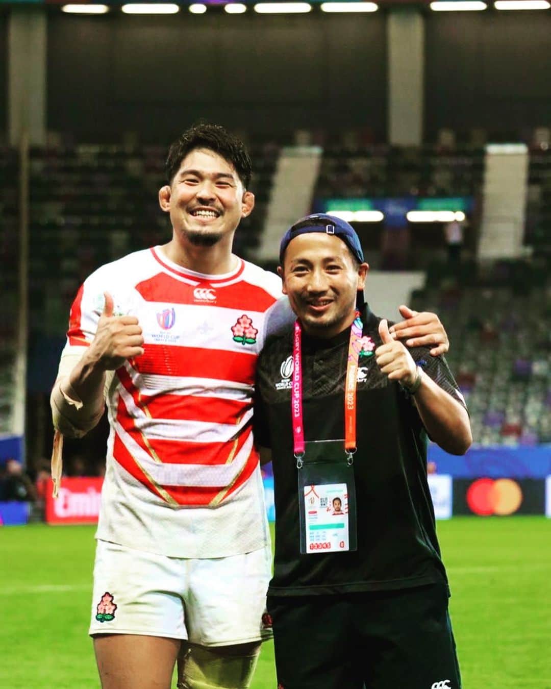 姫野和樹のインスタグラム：「今日もラグビー日本代表の応援ありがとうございました。 来週も重要な試合になります。 またONE TEAMとなり、共に闘いましょう。」