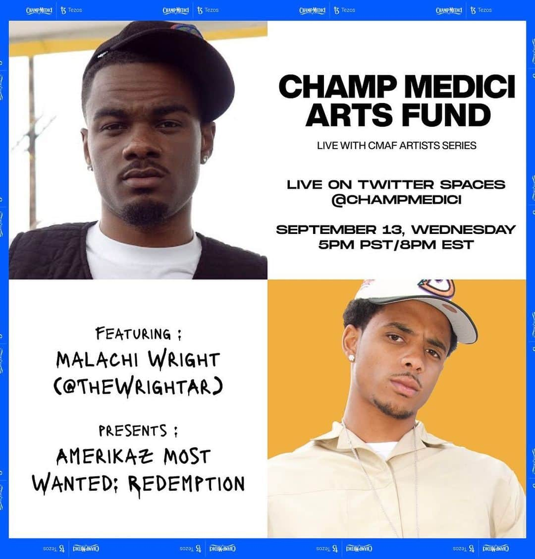 コーデル・ブローダスさんのインスタグラム写真 - (コーデル・ブローダスInstagram)「The Champ Medici Arts Fund (CMAF) is a US $1 Million philanthropic effort in partnership with The Tezos Foundation to support emerging and legacy musicians and artists across the globe looking to build and create new creative and cultural works on the Tezos blockchain」9月29日 9時43分 - cbroadus