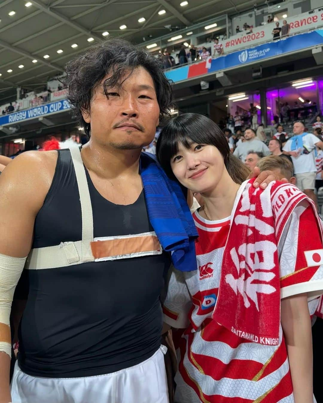 新井貴子さんのインスタグラム写真 - (新井貴子Instagram)「✊🏻😭🇯🇵🔥🔥🔥  選手・スタッフの皆さん、ご家族、ファンの皆様、すべてがワンチーム！！改めてそう強く感じた瞬間でした。  次も全力応援です！！」9月29日 9時53分 - kikoarai