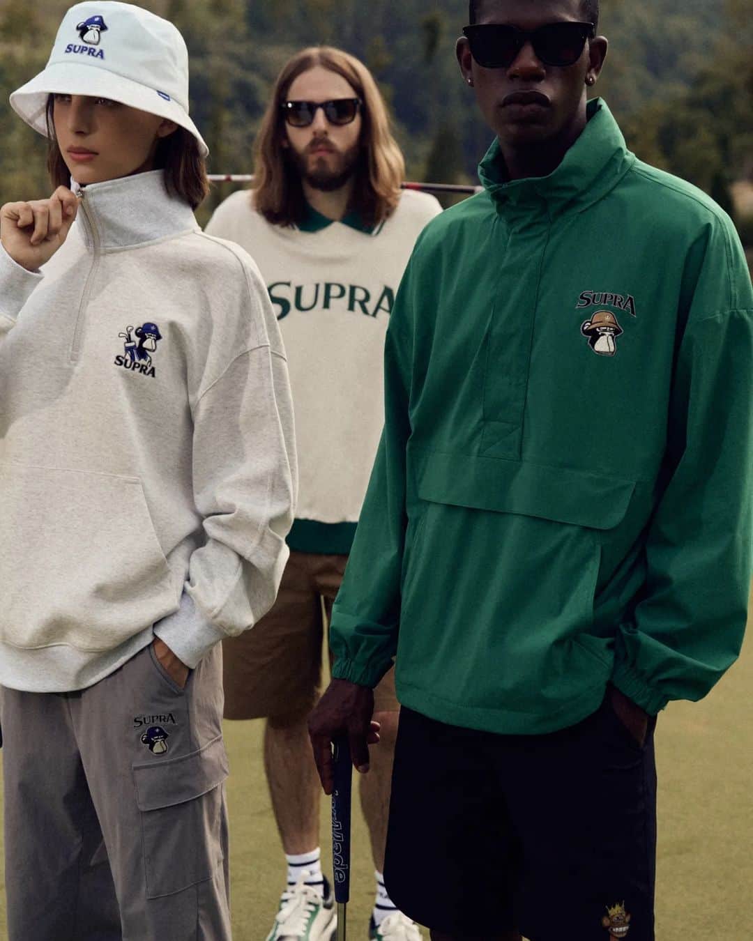 スープラのインスタグラム：「Introducing the 23FW SUPRA BAYC collection that will create a witty golf lifestyle. Discover more via the link in bio.」