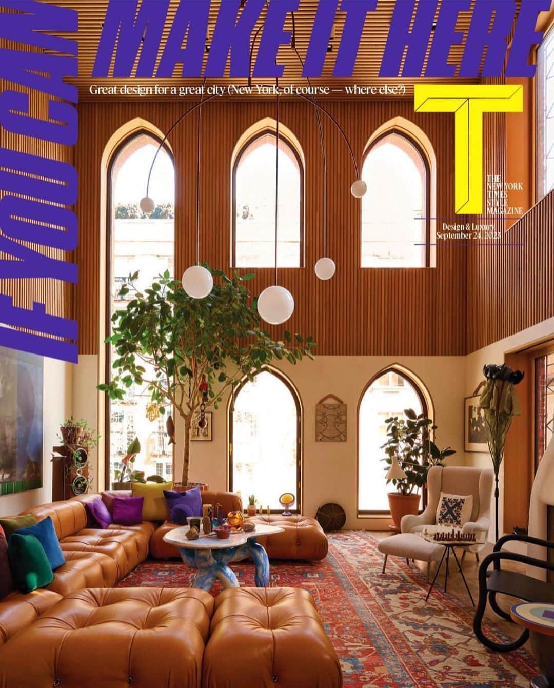 ティモウェイランドのインスタグラム：「💭 Beyond blown away by the latest @michaellkirkland interior design project as seen in this month’s cover feature @nytimes @tmagazine a multi-year labour of love that culminated w/ a boom~C✨ proud of YOU. Do it, MK! 👏🏼」