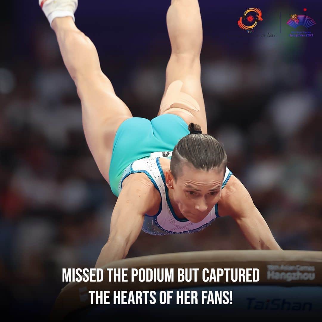 オクサナ・チュソビチナさんのインスタグラム写真 - (オクサナ・チュソビチナInstagram)「✨ Age is just a number, and Oksana Chusovitina is living proof!   The 48-year-old gymnastics icon from Uzbekistan may have missed the podium at the #19thAsianGames, but she won something even more precious: the admiration and hearts of countless fans. 🫡  With an unmatched legacy, including participation in a staggering 8 Olympic Games, Oksana defies all expectations.  #AsianGames2023 #AsianGames #Hangzhou #Hangzhou2022 #MedalTally #SaluteTheSpirit」9月29日 12時14分 - oksana2016