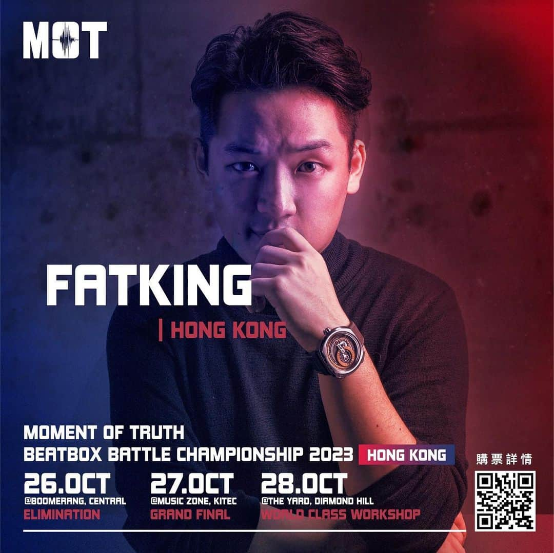 FATKINGさんのインスタグラム写真 - (FATKINGInstagram)「[INTRODUCING OUR THIRD JUDGES!]  FATKING!!! @fatking   FatKing, from Hong Kong is the founder of Hong Kong Beatbox and Hong Kong Beatbox Academy. He organised Hong Kong Beatbox Championship, the biggest beatbox battle in Hong Kong. He is referred to as “The Father of Hong Kong Beatbox”. Also, he was invited to perform and judge at national and international battles. Besides, he has worked with well-known artist in Hong Kong such as Simon Yam Tat Wah, Amos Wong Ho Yin, James Ng and more.  FatKing will be judging in 2023 Moment of Truth Beatbox Championship, are you ready? Get your tickets now🫵🏻 Link in Bio.  #mot #beatbox #battle #championship #international  #hongkong #asia #event」9月29日 13時41分 - fatking