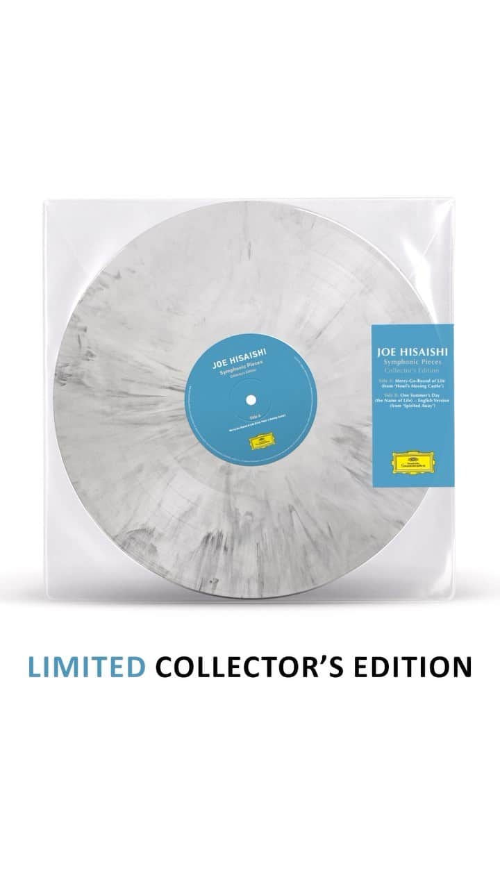 久石譲のインスタグラム：「Hear the sound of Studio Ghibli with the Symphonic Pieces - Collector’s Edition Vinyl. Available for pre-order now at the link in bio.」