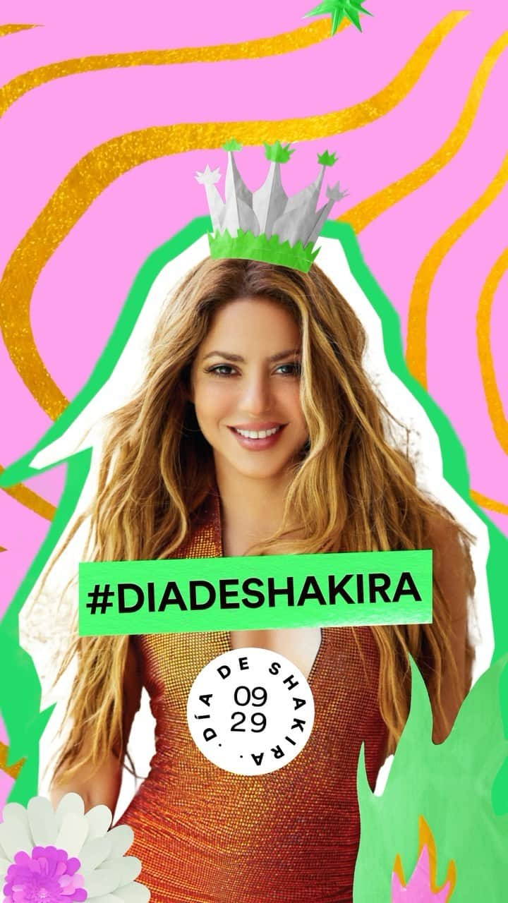 シャキーラのインスタグラム：「Por ser la artista latina femenina más escuchada en la historia de Spotify, te mereces un reconocimiento tan monumental como tu carrera; ¿qué tal si empezamos por un día?  ¡Es momento de celebrar! 29/09 #DiaDeShakira  -—  For being the #1 most streamed female Latin artist in Spotify’s history you deserve a shout-out as monumental as your career; what if we start with a day?  Let’s celebrate! 09/29 #ShakiraDay」