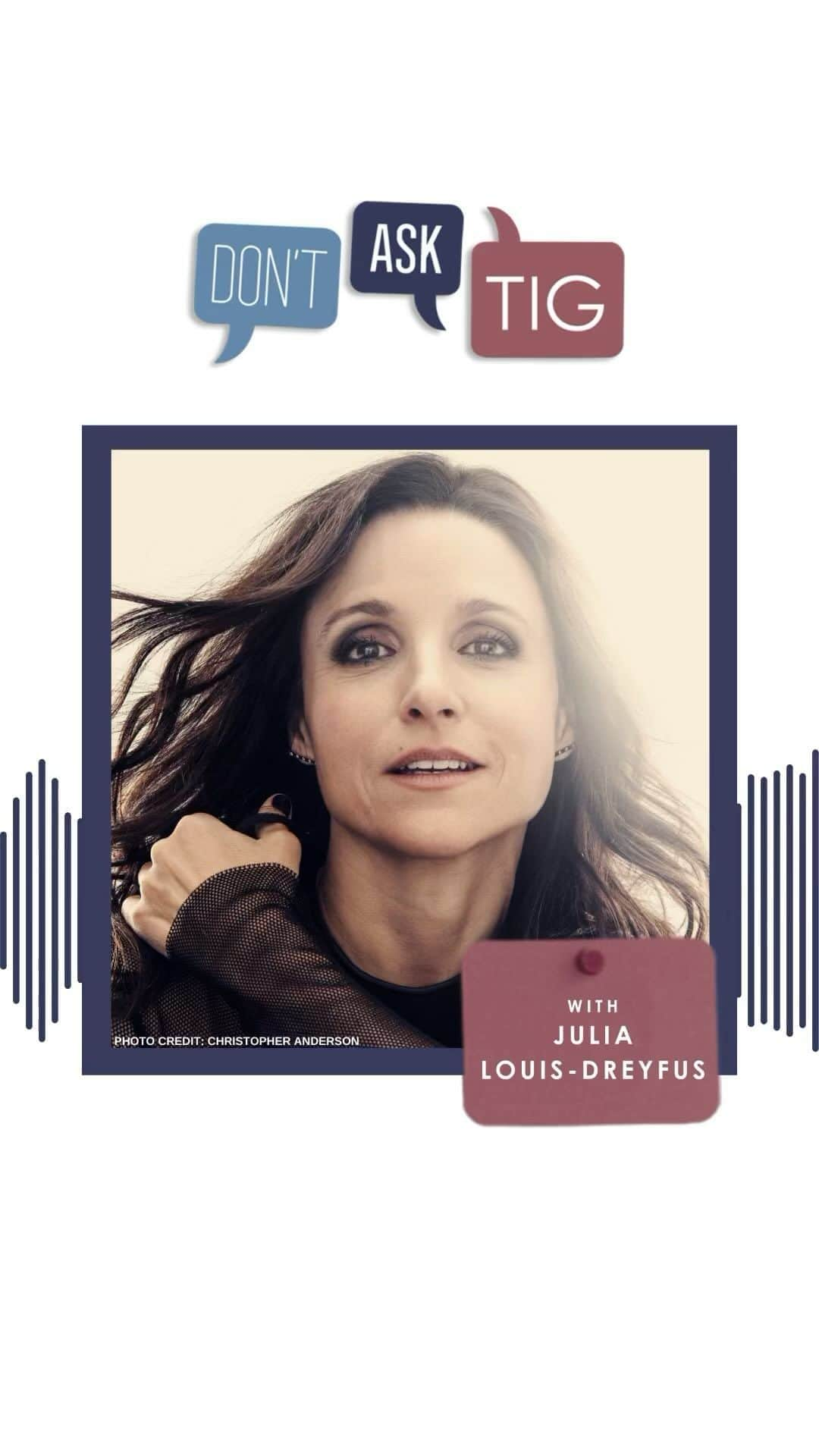 ジュリア・ルイス＝ドレイファスのインスタグラム：「🌶️🌶️ It’s sexy time! Listen to our latest episode with Julia Louis-Dreyfus @officialjld at DontAskTig.org or wherever you get your pods!」