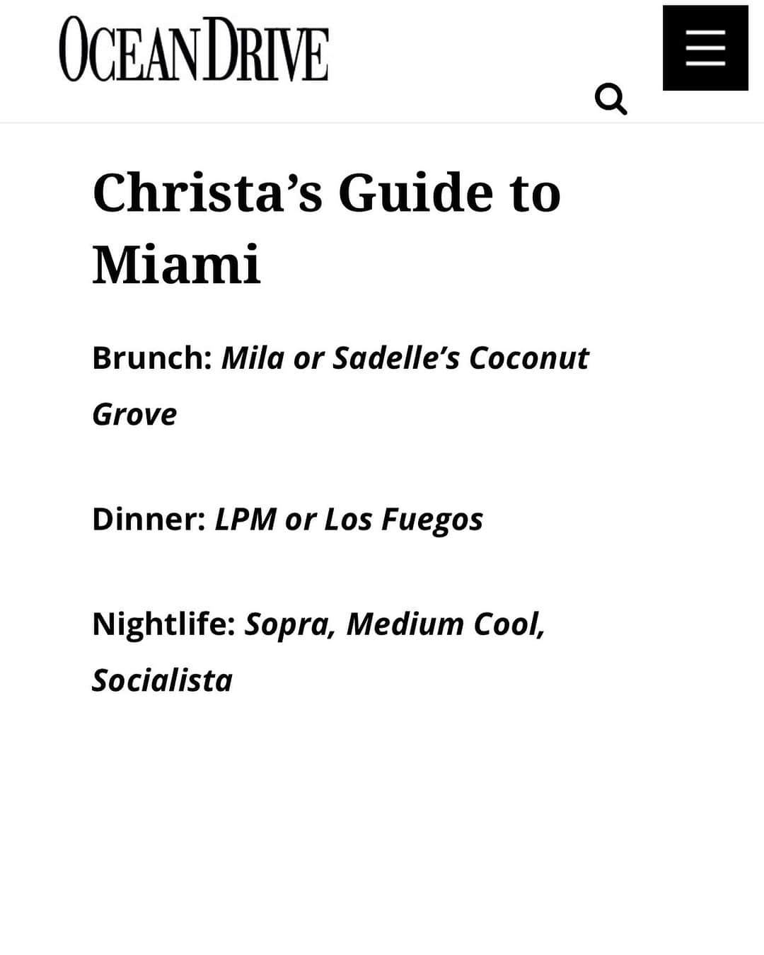 クリスタ・B・アレンさんのインスタグラム写真 - (クリスタ・B・アレンInstagram)「I spoke to @oceandrivemag about my love for Miami 🌞 head to the link in my stories to read the full article!」9月29日 23時40分 - christa
