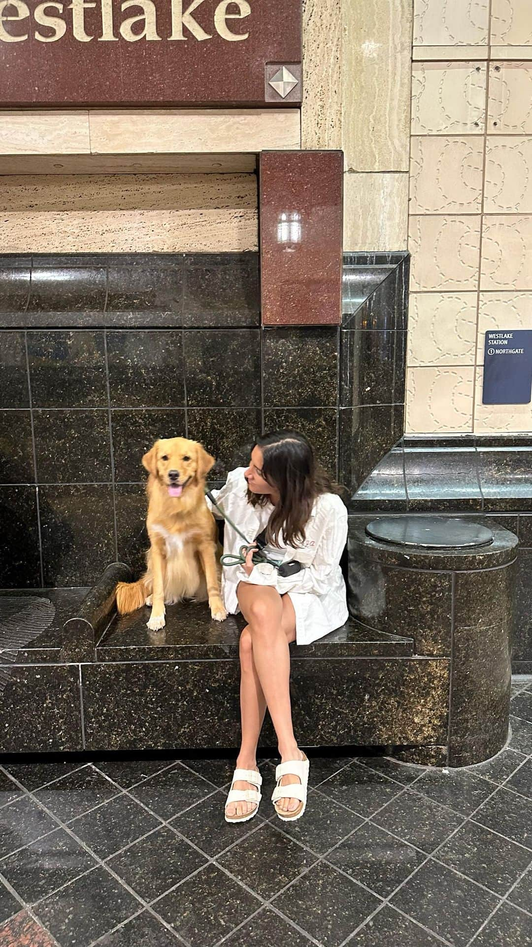 JEN ATKINのインスタグラム：「Birdie’s summer’23 recap🥹 this girl deserves all the best swims & hikes and kayaking trips @wagsandwalksnashville #adoptdontshop」