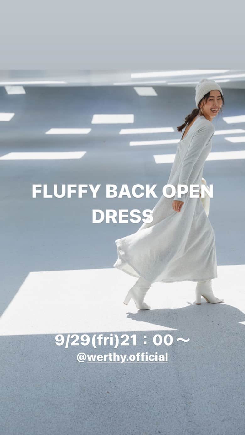 WERTHY FLUFFY BACK OPEN たわい DRESS 野沢和香 新品未使用