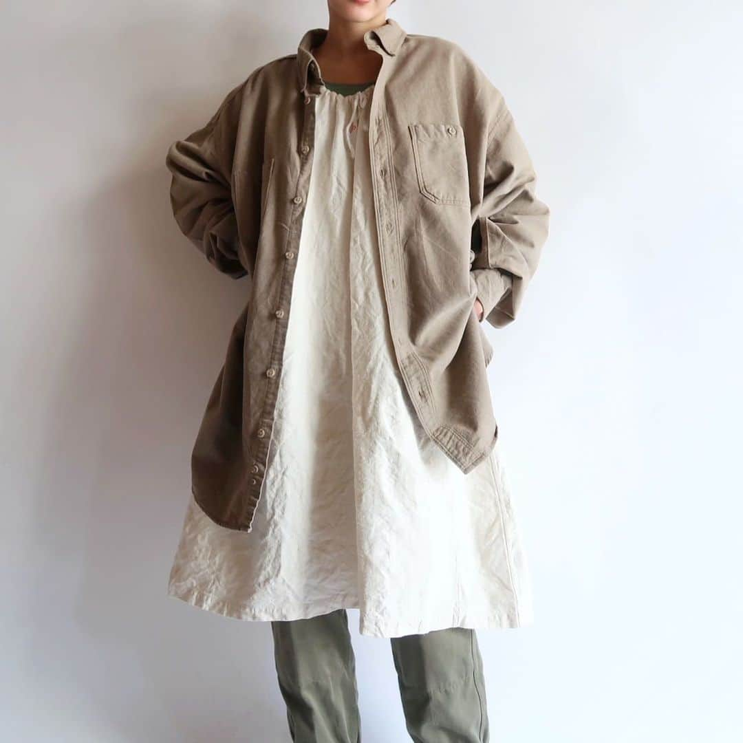 TheSunGoesDownのインスタグラム：「l.l.bean oversized shirt /u.s.a  staff 157cm」