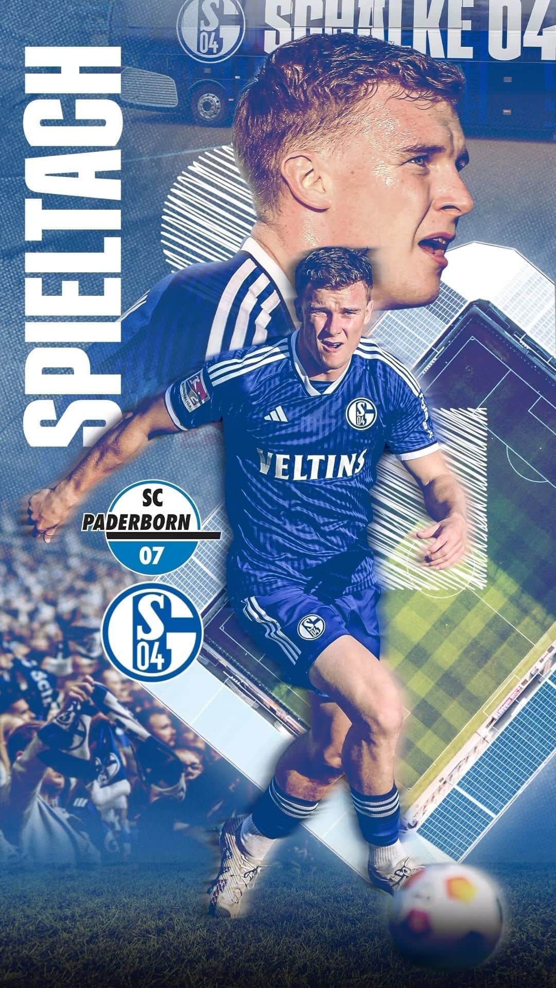 シャルケ04のインスタグラム：「⚒️ SPIELTACH 🆚 @scp07_official  🕡 18.30 CEST #⃣ #SCPS04 . . #Schalke #S04 #Knappen #Football #Soccer #Fußball #Futbol #Matchday #EinLebenLang #🔵⚪️」