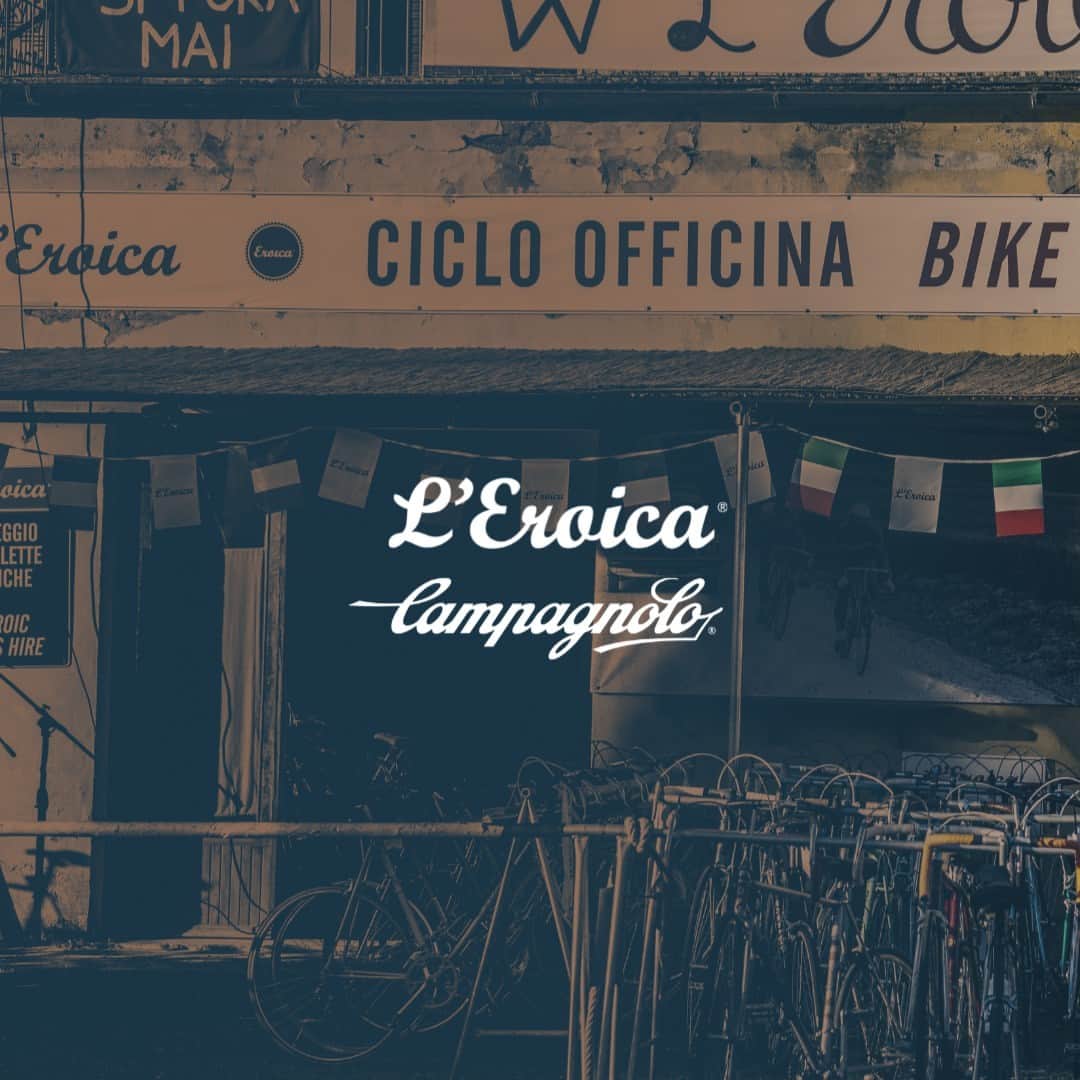 カンパニョーロのインスタグラム：「Visit Campagnolo at la Bottega di Gaiole during @eroica.cc and experience our exquisite range of casual wear and merchandise available for purchase.   #Campagnolo #LEroica」