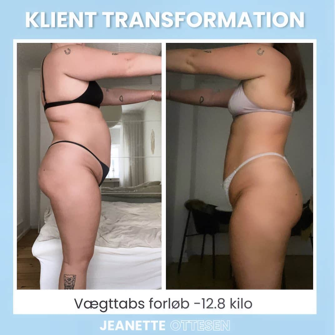 ヤネッテ・オッテセンのインスタグラム：「Fordi det er fredag, følte jeg lige at jeg ville fejre en pisse sej kvinde som allerede har tabt 12.8 kilo ‼️  Vi har gang i et vægttabsforløb 🏆 og vi er slet slet ikke færdige endnu, MEN hold op hvor går det godt indtilvidere 👏🏽  Det KAN lade sig gøre, hvis du er klar på at gøre indsatsen, og jeg er SÅ KLAR på at hjælpe dig hele vejen igennem, præcis ligesom Cecilie her 🤩  Du finder et link i bio, hvis du vil have en uforpligtende samtale 👆🏽  Gi’ den lige op for Cecilie !!! 🩷  #jeanetteottesencoaching 🫶🏽」