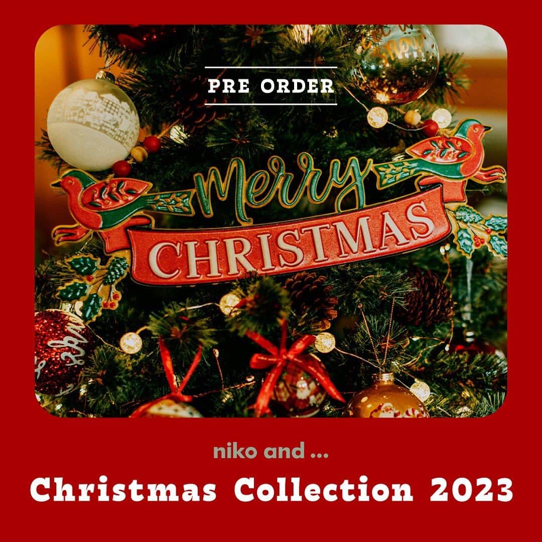 のインスタグラム：「. niko and ...Christmas Collection 予約受付中✨  今年はアメリカンビンテージ調の クリスマスグッズが登場！  定番のサイズから、 今年初登場の150cm halfサイズまで 5種類のツリーを予約受付中！  当日へ向けて一足先に ニコアンドと一緒にクリスマス支度をしませんか...  【予約アイテム】 ・ツリー ※230cmは予約対象外 ・リース ・ブランチツリー ・オブジェ(一部)  _____________________  アイテムの詳細はプロフィールURLからご覧ください☺ @nikoand_tools    #nikoand #ニコアンド #であうにあう #styleeditorialbrand #uni9uesense #Xmas #ChristmasCollection #2023Xmas #クリスマスグッズ」