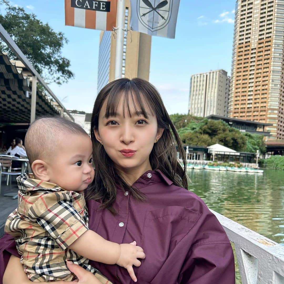 渡邉幸愛さんのインスタグラム写真 - (渡邉幸愛Instagram)「秋服、ロングブーツでお出かけしたら まだまだ暑くて辛かった😇笑  良さげなカフェ見つけて☕️ いい日になった〜♡♡  髪の毛、秋色にしたよ〜🌰  #カフェ #飯田橋カフェ  #髪色 #秋カラー」9月29日 18時26分 - koume_watanabe.official