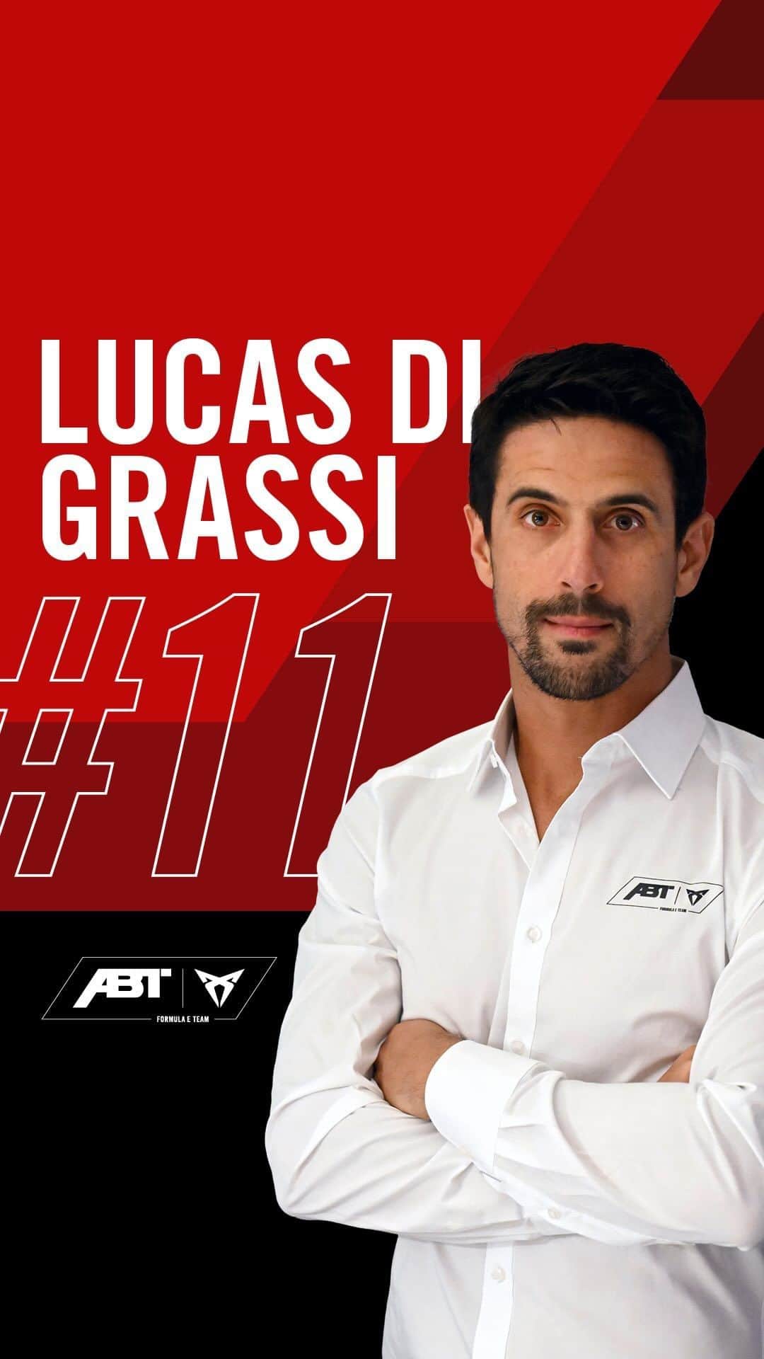 のインスタグラム：「Guess who’s back 🔥​  Together we share so many memories and successes. We couldn’t be happier to have you back with us, @lucasdigrassi 🫶​  #ABTCUPRAFE #ABT #FormulaE」