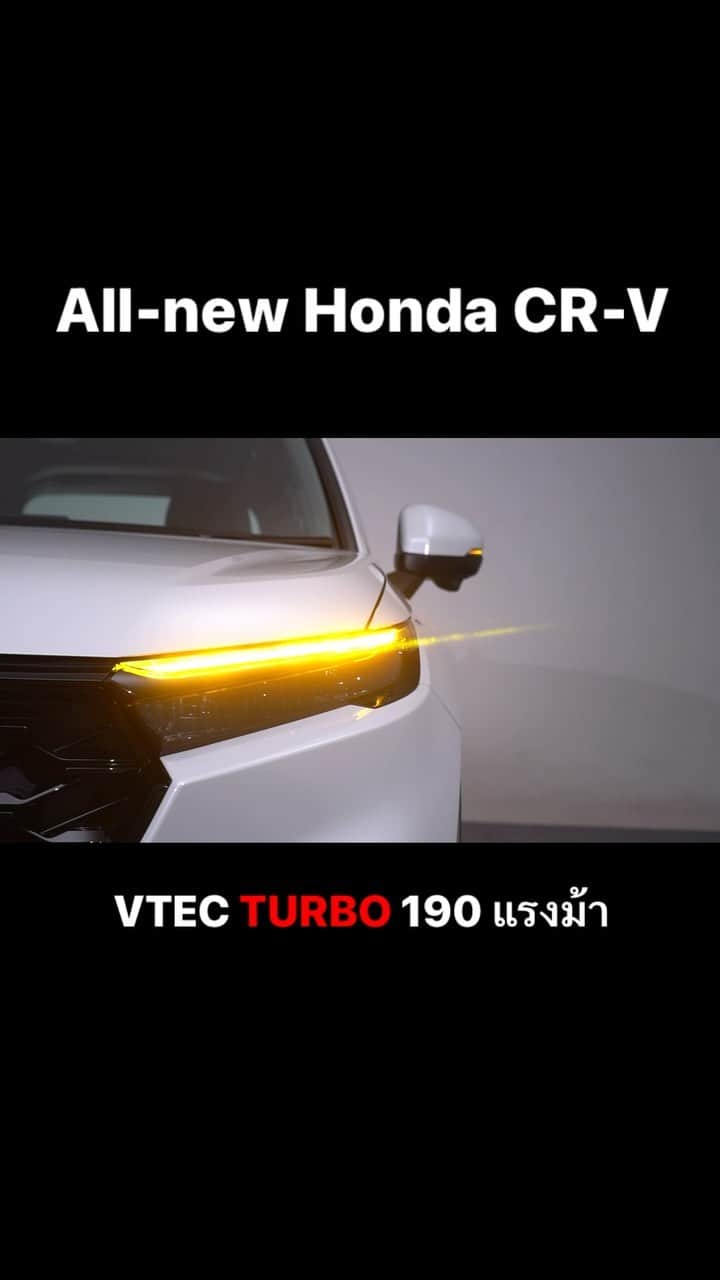 EnjoyHondaThailandのインスタグラム：「All-new Honda CR-V Turbo SUV หรูหรา สปอร์ต พรีเมียม มาพร้อมความแรง VTEC TURBO 190 แรงม้า  รับข้อเสนอพิเศษ คลิก Bio เลย #HondaThailand #HondaCRV #HondaSENSING」