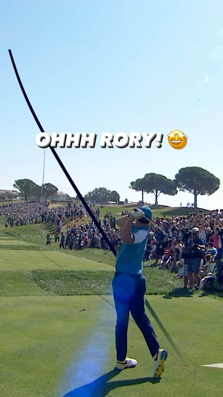 のインスタグラム：「Tommy and Rory win the final match 2&1 in STYLE 😮‍💨 #TeamEurope | #RyderCup」