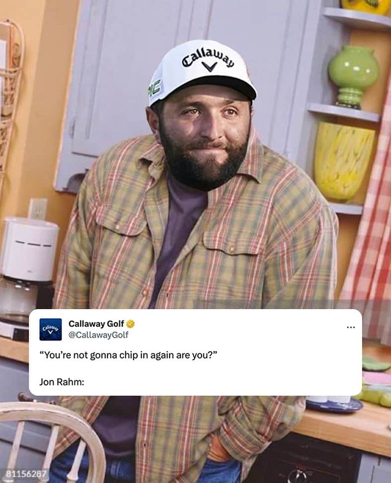 ジョン・ラームのインスタグラム：「3 hole outs today for @jonrahm. He is inevitable」