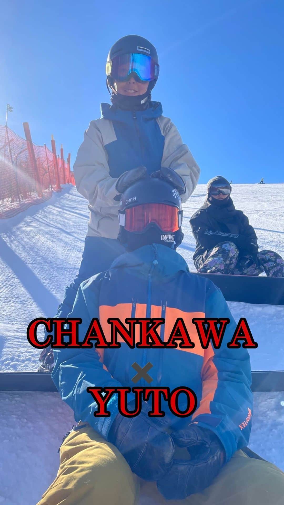 河合美保のインスタグラム：「🔥CHANKAWA✖️YUTO🔥 @chan_kawa_12 ✖️ @1110.yuto   🎥 @hiro_yan_whitefilm 🙇‍♂️  #INFINITY #師弟コンビ  @kazunorihirama  @hiroyuki.shimizu   #スノボ #スノボー  #スノーボード # #カービング #carvingturn  #snowboard #snowboarding #snowboarder #snowboardtime #snowboardlife #snowboardlove #스노보드 #스노우보드  #雪板 #滑雪 #滑雪板 #単板 #スノボ好きな人と繋がりたい #スノーボード好きな人と繋がりたい」