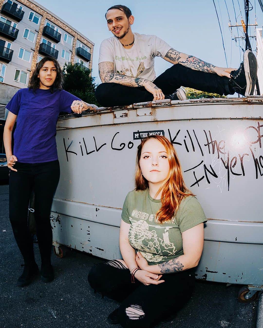 Kerrang!のインスタグラム：「“Existence is futile… at the end of the day, we’re all just reaching for a little joy amidst the chaos”   On third album Find Out, Seattle punks Filth Is Eternal have added a sprinkle of melody to their otherwise incendiary mix. As vocalist Lis Di Angelo and guitarist Brian McClelland explain, no matter how intense life gets, it’s about keeping all things in balance…  Read the interview at the link in bio 🔗  ✍️: @samlaw1000」