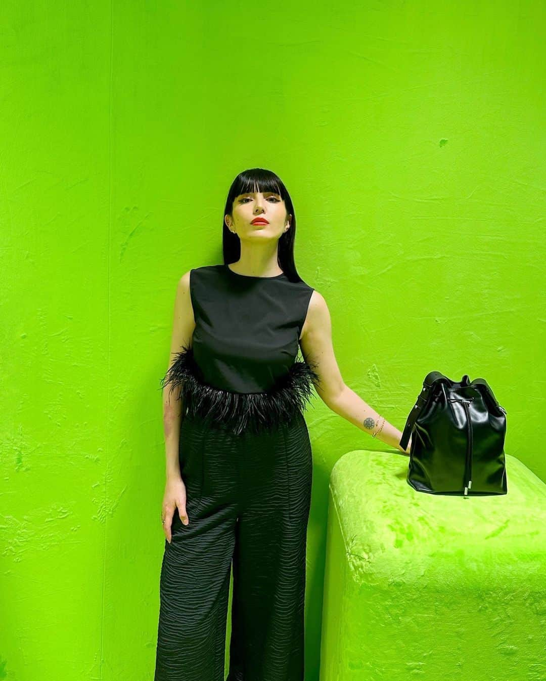 サマンサ麻里子のインスタグラム：「MAISON SPECIAL x ZARA Collaboration Launch 💚  #zara #maisonspecial #maisonspecialxzara」