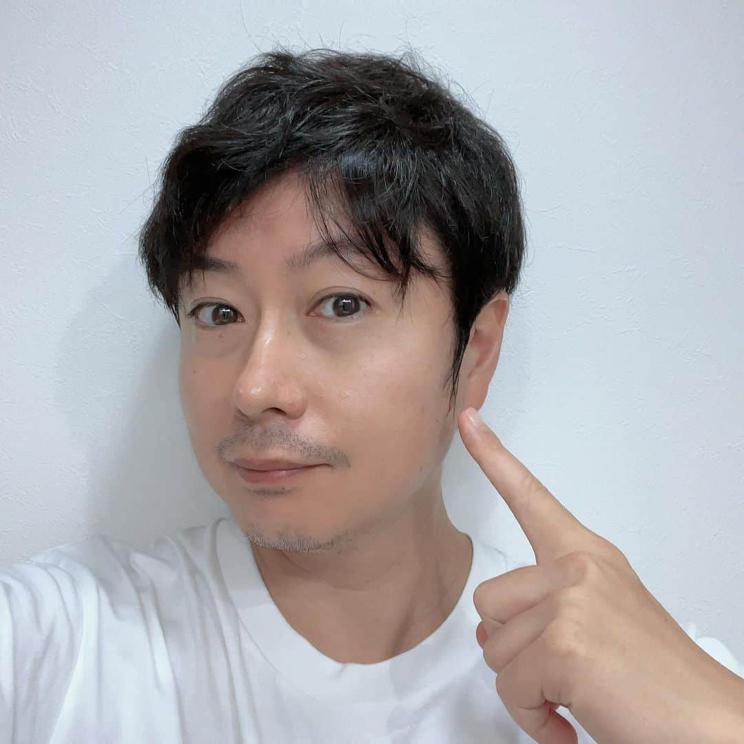 堀江一眞のインスタグラム：「久しぶりのBefore & After✂︎も分かりづらい🤣w10月6日から渋谷伝承ホールでの本番は時代劇なので、、、今回敢えてツーブロックにしなかったのがこだわりです😉✨ビジュアル撮影の頃はまだツーブロック🤣🤣🤣  #アメツチ怪談 #番町皿屋敷  #朗読劇  #伝承ホール」