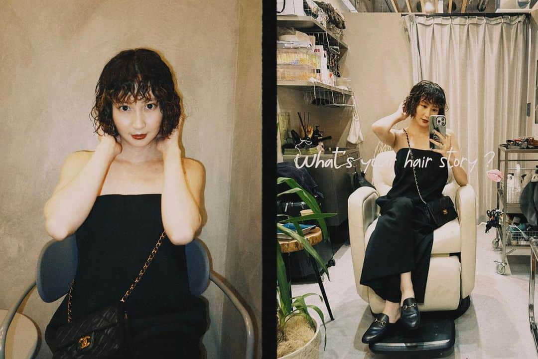 河北麻友子のインスタグラム：「New hair, who dis?」