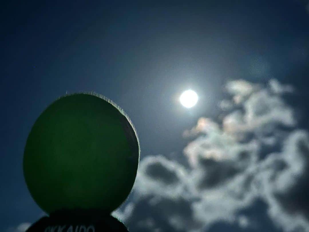 まりもっこりのインスタグラム：「いい月だ🎑 #まりもっこり  #中秋の名月  #十五夜」