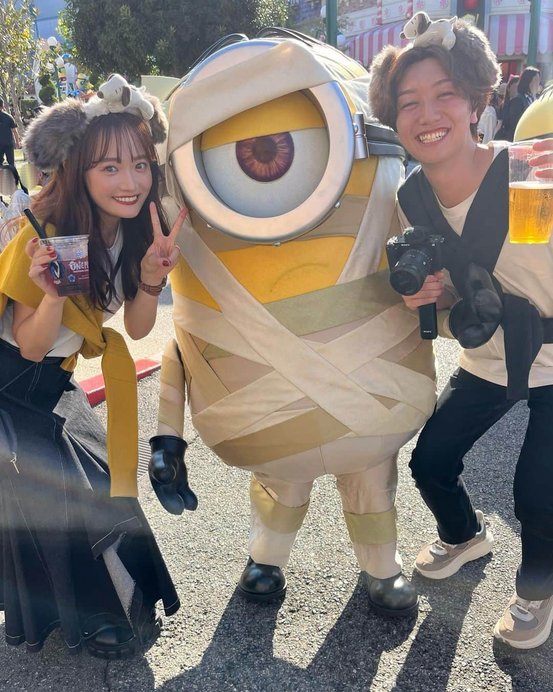 田久保夏鈴さんのインスタグラム写真 - (田久保夏鈴Instagram)「ハロウィンユニバ🎃  アトラクションも3つ乗れて、たくさん食べて最高にハッピーでした🩷🩷2人でPINUEのラインニットトップスおそろいで着た👩🏽‍🤝‍👨🏼 スカートとバッグも @pinue_official ♡  たくさん声かけてくれてありがとうです🥺嬉  #USJ #ユニバ」9月29日 22時06分 - kar_insta_gram