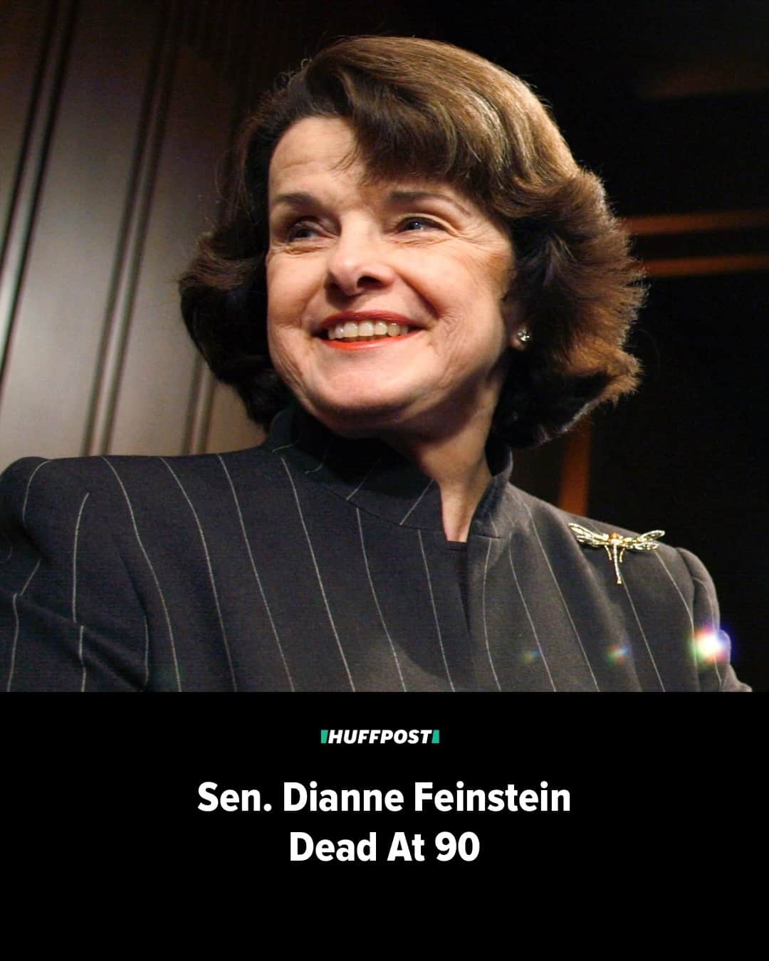 Huffington Postのインスタグラム：「Dianne Feinstein, whose decadeslong political career was marked by numerous firsts, has died, according to multiple reports. She was 90. Feinstein made history as San Francisco's first female mayor and as the longest-serving female Senator.⁠ ⁠ Feinstein became San Francisco’s first female mayor in 1978 after then-Mayor George Moscone was murdered along with City Supervisor Harvey Milk in a case that shook the country. Feinstein, who had been the San Francisco Board of Supervisor’s first female president at the time of the shooting, later became one of the most prominent national advocates for gun control. As a U.S. senator, Feinstein introduced the 1994 bill banning assault weapons nationally.⁠ ⁠ “This is something I’m deeply passionate about, and I believe it saves lives,” she later said. “I don’t intend to stop.”⁠ ⁠ Feinstein was also the first woman to chair the Senate Rules Committee.⁠ ⁠ A champion for victim’s rights who helped create the AMBER alert system for missing children, Feinstein was known for being tough on crime. She was criticized for leaning farther right than many of her Democratic colleagues on issues like the war on drugs and immigration.⁠ ⁠ Feinstein was nevertheless a well-liked official, winning reelection four times. In 2012, she shattered the record for the most popular votes in Senate election history.⁠ ⁠ Though this would change during her final years in office, many praised Feinstein for seemingly never slowing down. Read more about Feinstein's life at our link in bio. // 📷 Reuters // 🖊️ Alana Horowitz Satlin, Lydia O'Connor & Marita Vlachou」