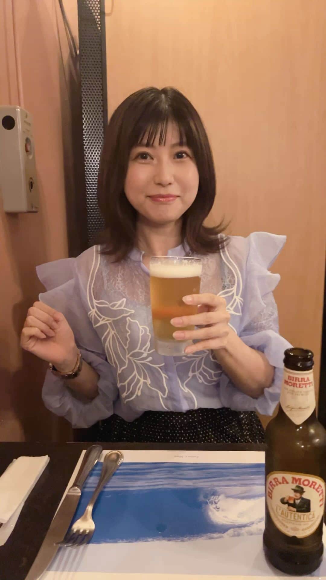 天野麻菜のインスタグラム：「ビール女子。3615」