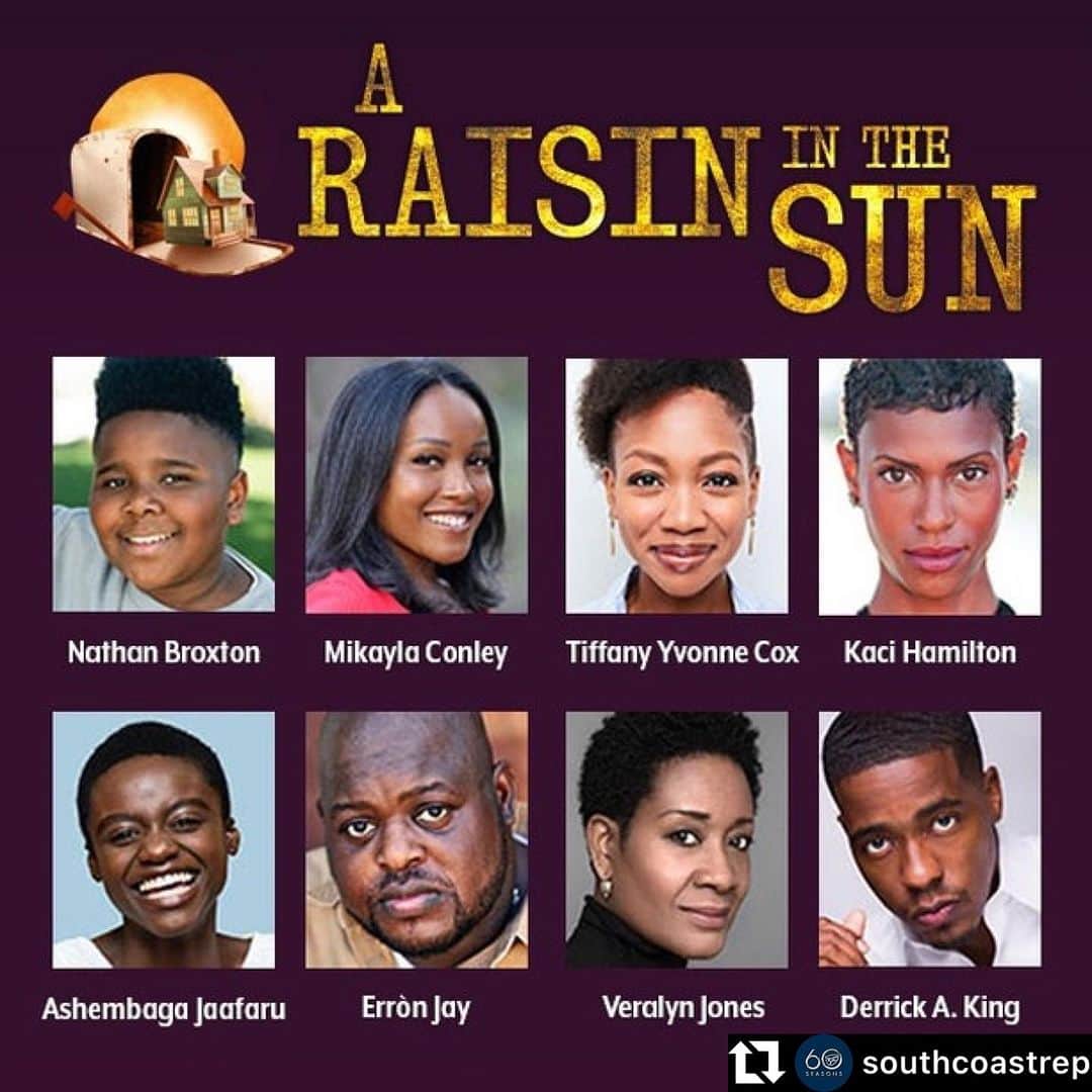 ロッチェル・エイツのインスタグラム：「Meet the cast of Lorraine Hansberry's "A Raisin in the Sun!" (⏩ to see the entire cast of actors)  Nathan Broxton as "Travis" Mikayla Conley as "Beneatha (u/s)" Tiffany Yvonne Cox as "Ruth" Kaci Hamilton as "Lena/Ruth (u/s)" Ashembaga Jaafaru as "Beneatha" Erròn Jay as "Bobo" Veralyn Jones as "Lena" Derrick A. King as "Walter Lee (u/s)" Zalen Dociard King as "Joseph/George/Bobo (u/s)" CJ Lindsey as "Walter Lee" David Nevell as "Karl Linder" Junior Nyong'o as "Joseph Asagai" Tristan Turner as "George Murchison"  See "A Raisin in the Sun" October 22-November 12 on the Julianne Argyros Stage.」