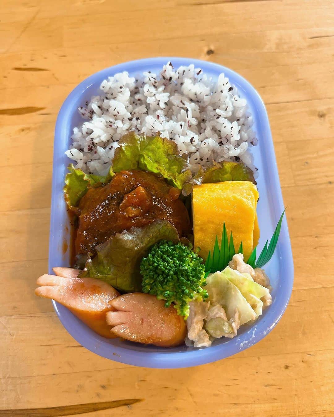 安田和博のインスタグラム：「本日は、長女の学童弁当のみ。暑さは落ち着いてきたが、食欲がどうなのか不明なため、今回も一段の弁当箱でご機嫌を伺う。果たして完食なるか？ #子ども弁当 #弁当記録 #学童弁当 #お弁当の詰め方」