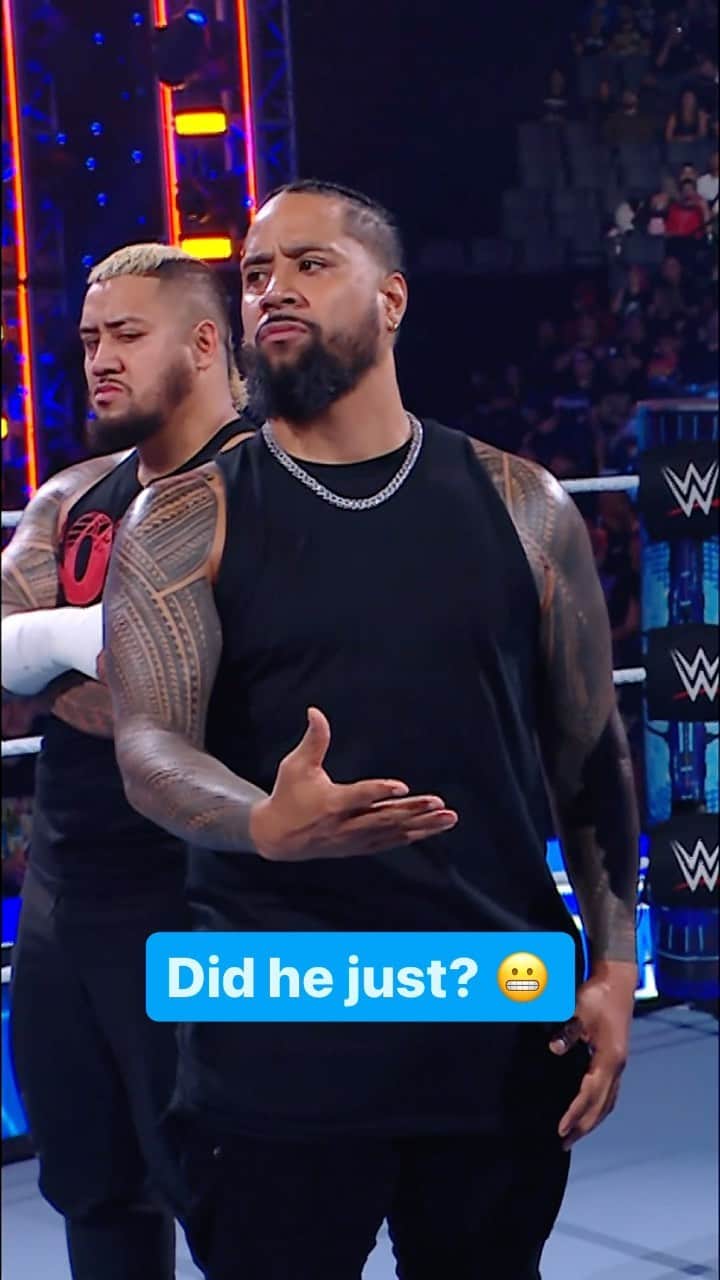 WWEのインスタグラム：「#JimmyUso took a page out of @romanreigns’ playbook 😳」